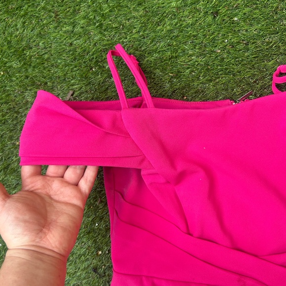 Pink Off-Shoulder Dress - Picture 3 of 5